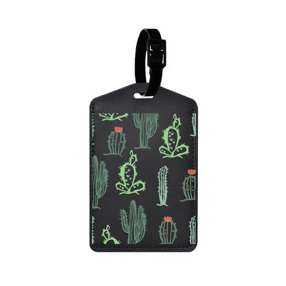 Vegan Leather Bag Tag - Cactus