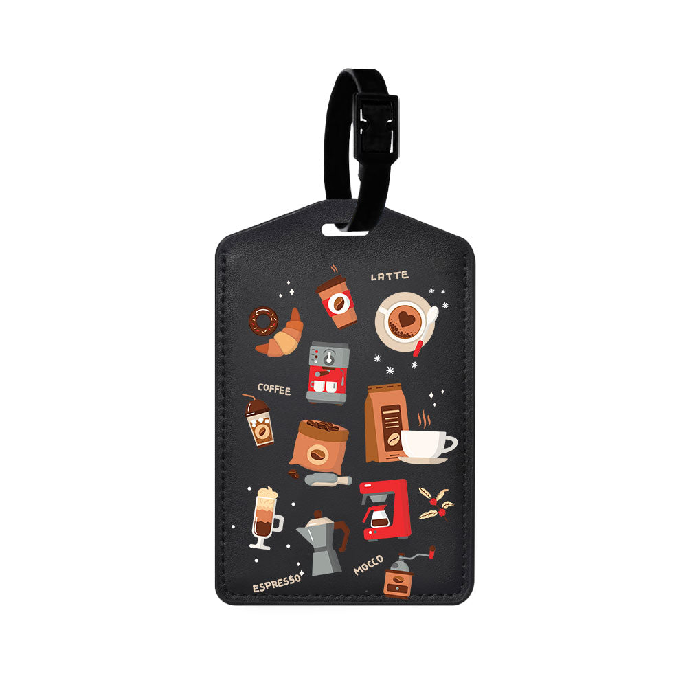 Vegan Leather Bag Tag - Barista