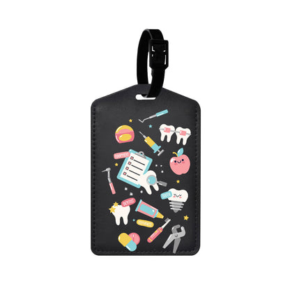 Vegan Leather Bag Tag - Dentist