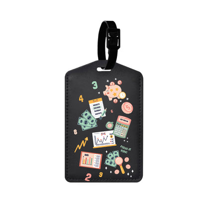 Vegan Leather Bag Tag - Finance
