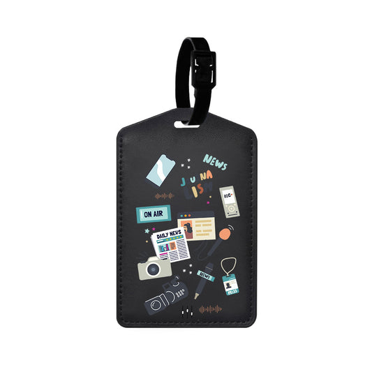 Vegan Leather Bag Tag - Journalism
