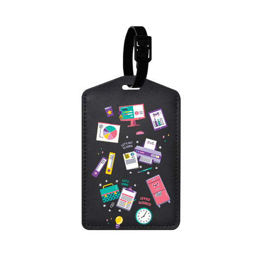 Vegan Leather Bag Tag - Officer