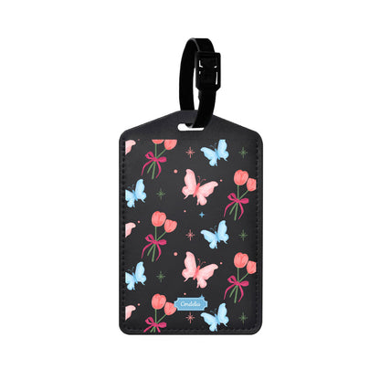 Vegan Leather Bag Tag - Coquette Butterfly