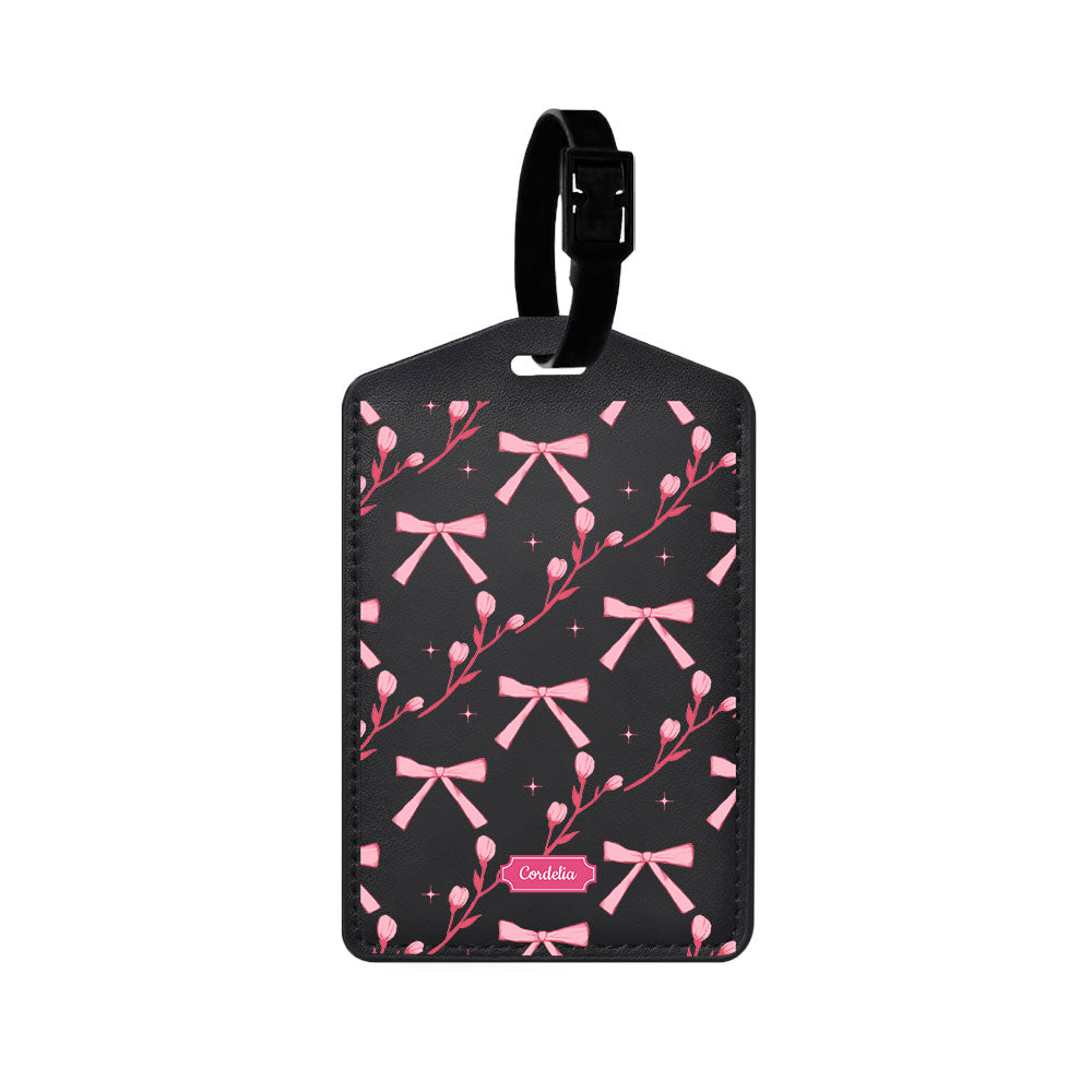 Vegan Leather Bag Tag - Coquette Floral