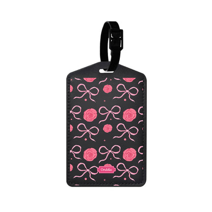 Vegan Leather Bag Tag - Coquette Rose