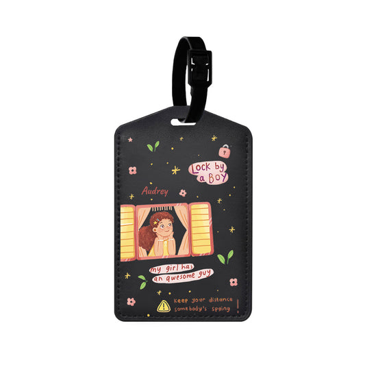 Vegan Leather Bag Tag - Crush Girl (Couple Case)