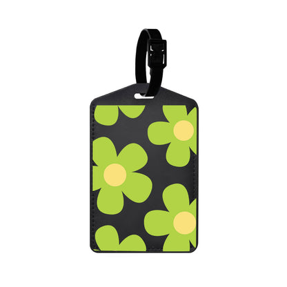 Vegan Leather Bag Tag - Daisy Bloom