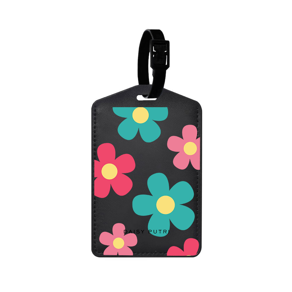 Vegan Leather Bag Tag - Daisy Delight 2.0