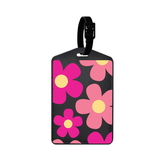 Vegan Leather Bag Tag - Daisy Delight