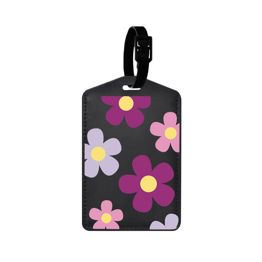 Vegan Leather Bag Tag - Daisy Paradise