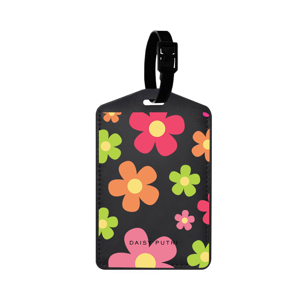 Vegan Leather Bag Tag - Daisy Sunshine 2.0