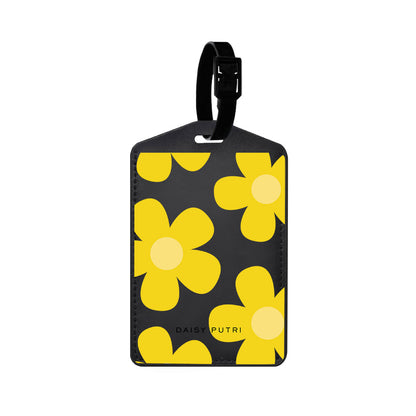 Vegan Leather Bag Tag - Daisy Sunshine
