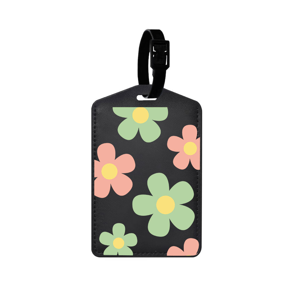 Vegan Leather Bag Tag - Daisy Spring