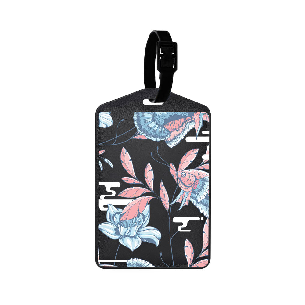Vegan Leather Bag Tag - Fish & Floral 3.0