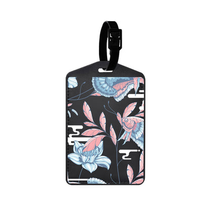 Vegan Leather Bag Tag - Fish & Floral 3.0