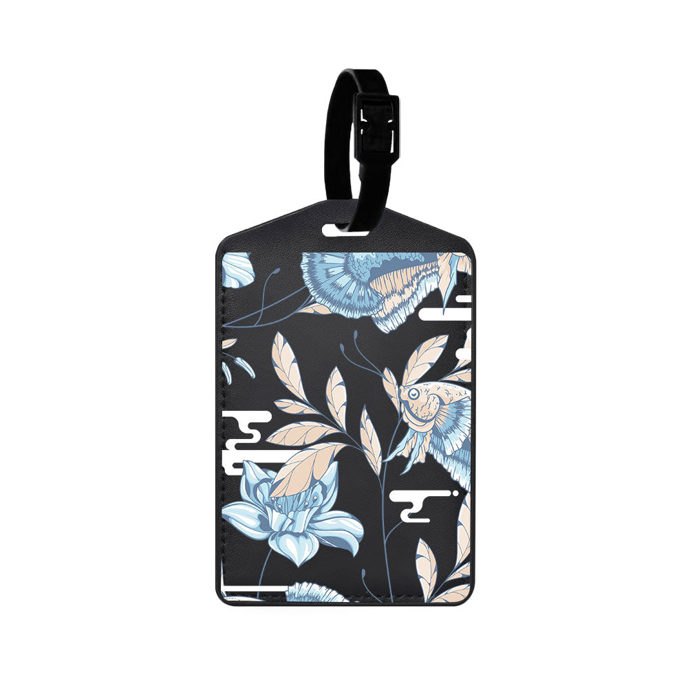 Vegan Leather Bag Tag - Fish & Floral 4.0