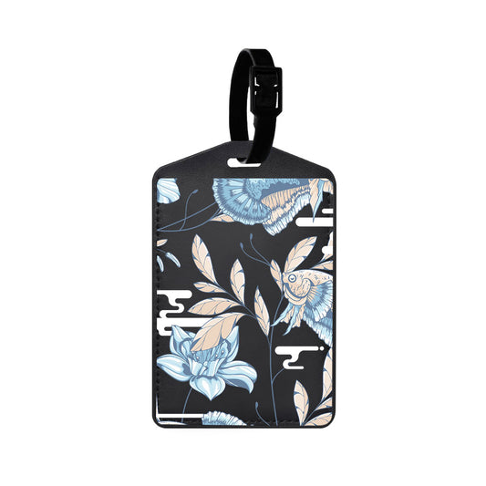 Vegan Leather Bag Tag - Fish & Floral 4.0