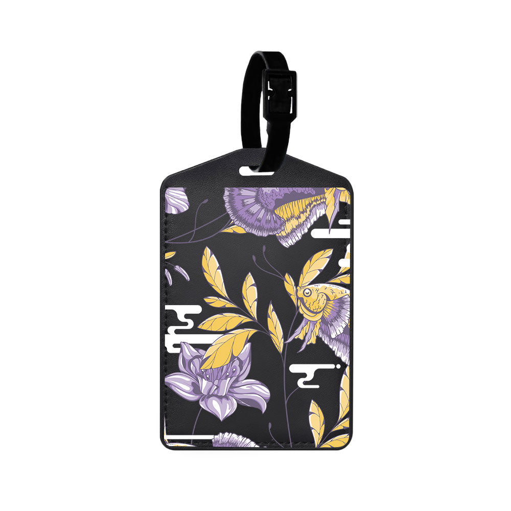 Vegan Leather Bag Tag - Fish & Floral 5.0