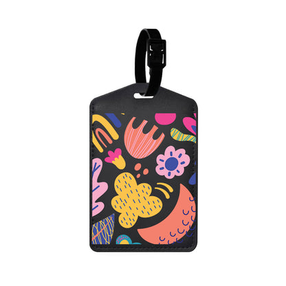 Vegan Leather Bag Tag - Florals