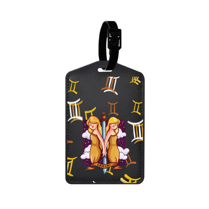 Vegan Leather Bag Tag - Gemini