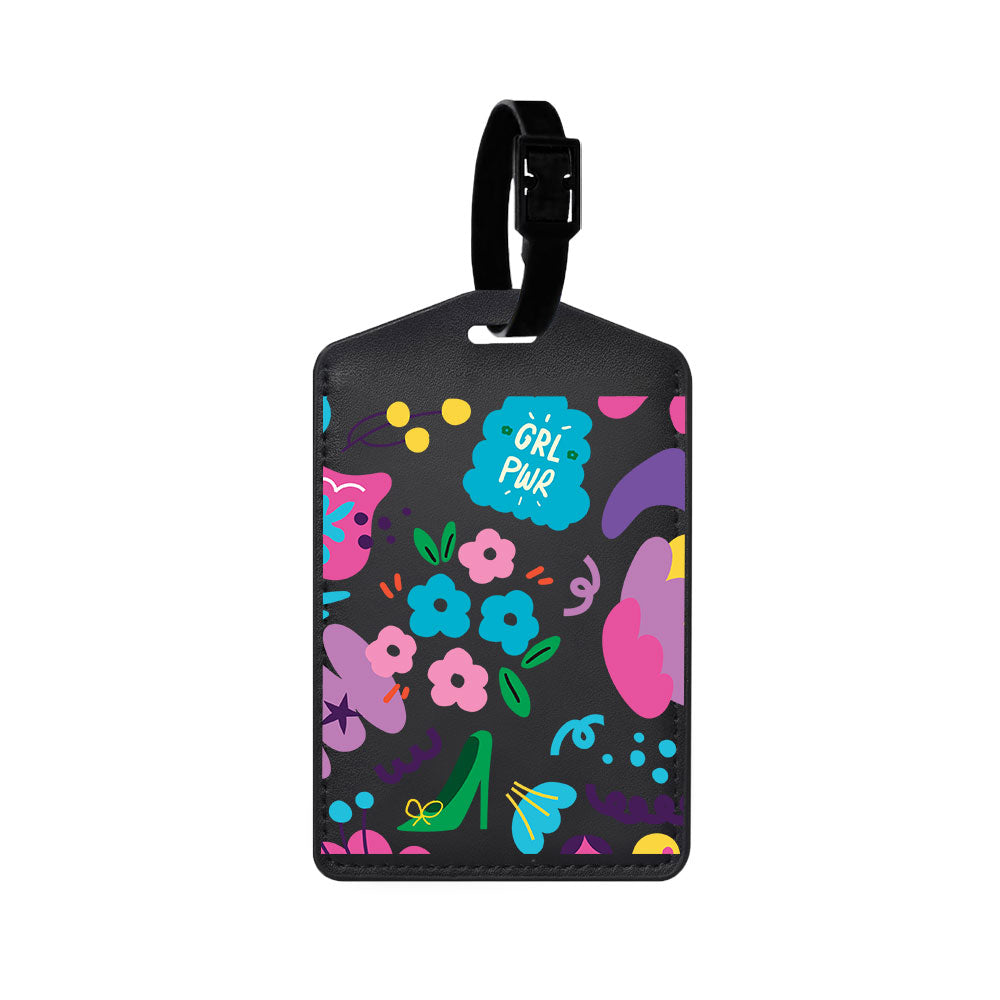 Vegan Leather Bag Tag - Girl Power 1.0