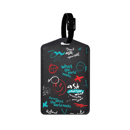 Vegan Leather Bag Tag - Graffiti 2.0