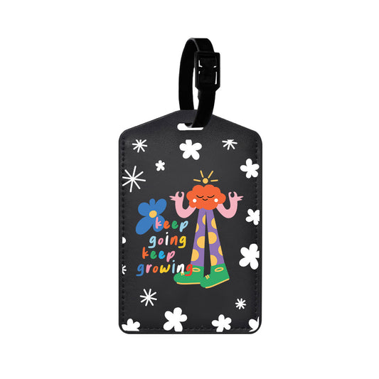 Vegan Leather Bag Tag - Keep Growing