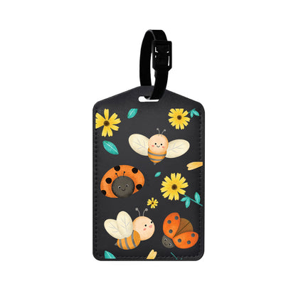 Vegan Leather Bag Tag - Lady Bug & Bee
