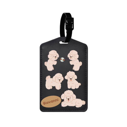 Vegan Leather Bag Tag - Poodle Squad 2.0