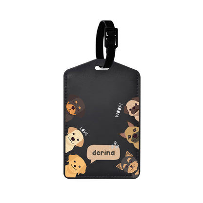 Vegan Leather Bag Tag - Ruff Family