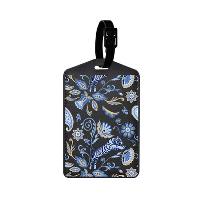 Vegan Leather Bag Tag - Tiger & Floral