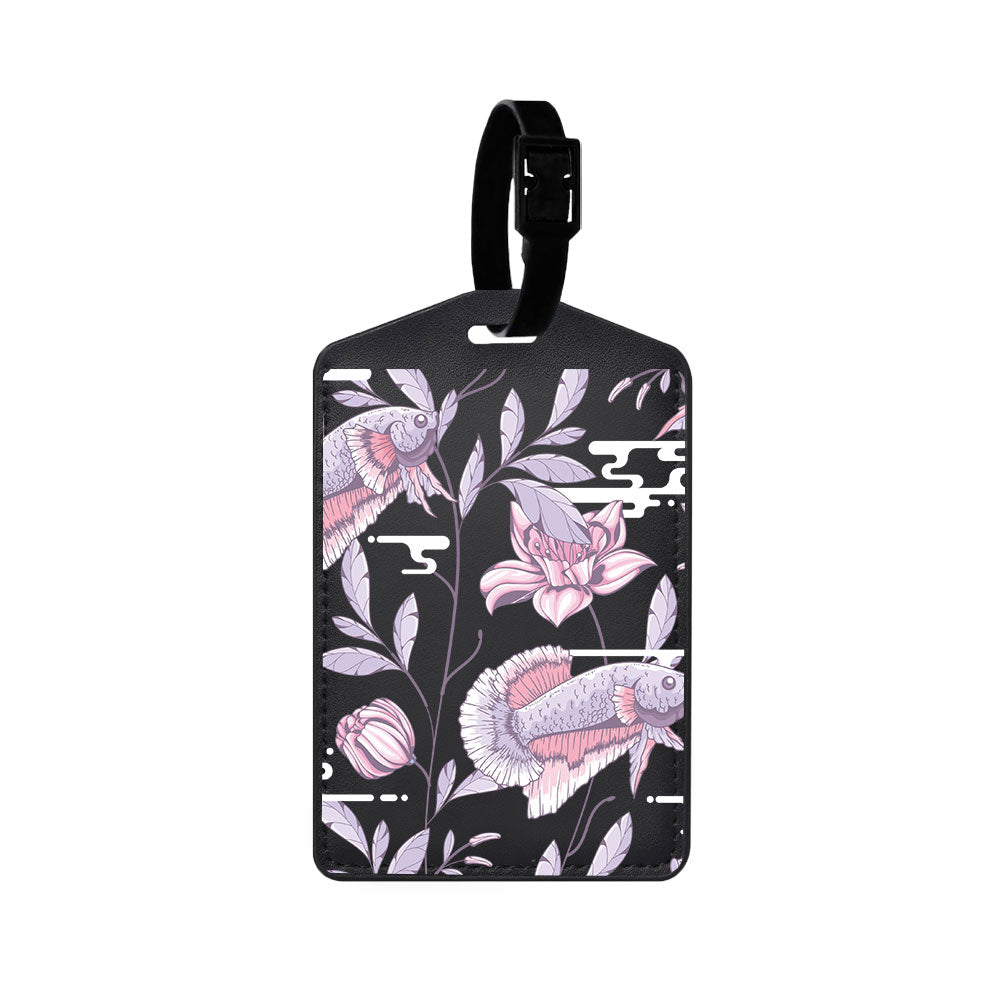 Vegan Leather Bag Tag - Fish & Floral 1.0