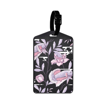 Vegan Leather Bag Tag - Fish & Floral 1.0