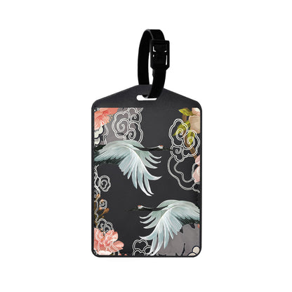 Vegan Leather Bag Tag - Oil Painting Birds
