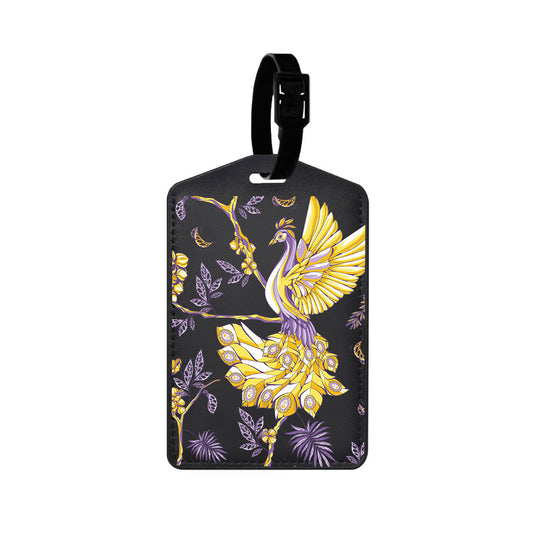 Vegan Leather Bag Tag - Peacock 3.0