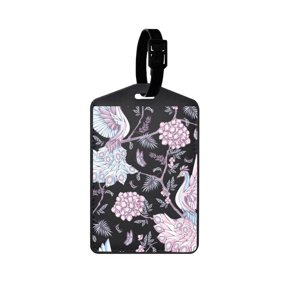 Vegan Leather Bag Tag - Peacock
