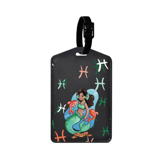 Vegan Leather Bag Tag - Pisces