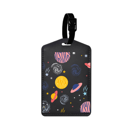 Vegan Leather Bag Tag - Planetarium 2.0