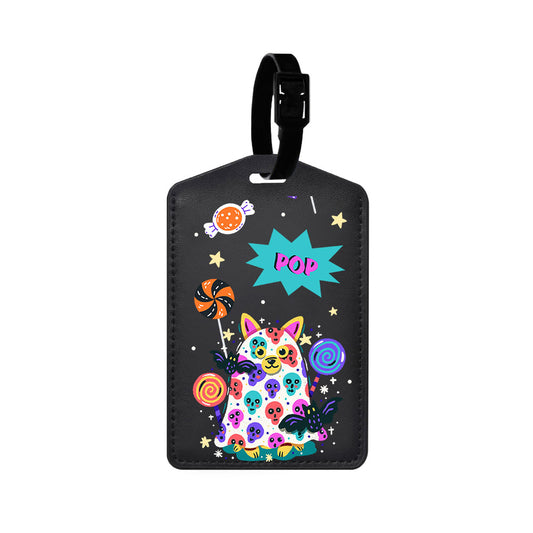 Vegan Leather Bag Tag - Puppy Monster