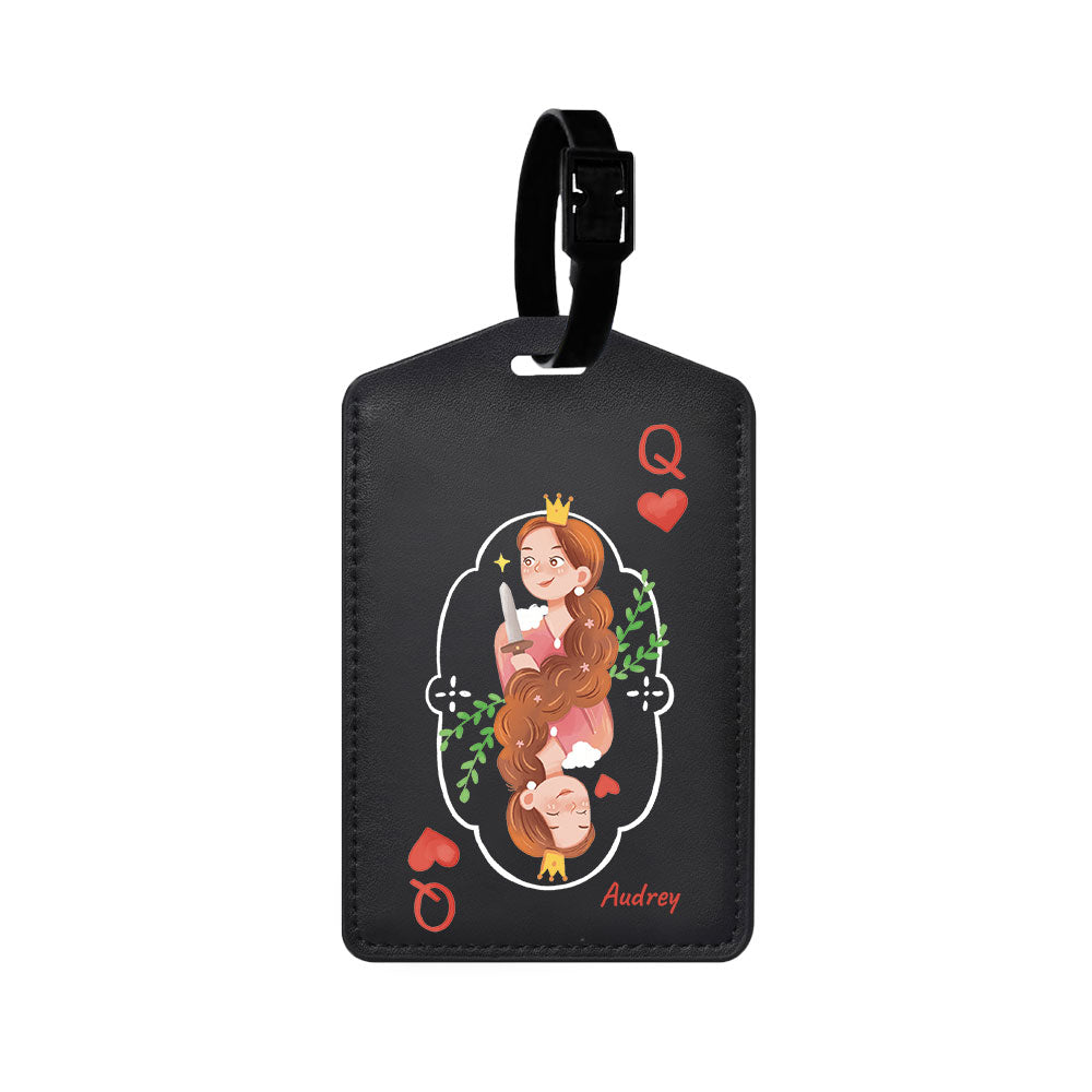 Vegan Leather Bag Tag - Queen (Couple Case)