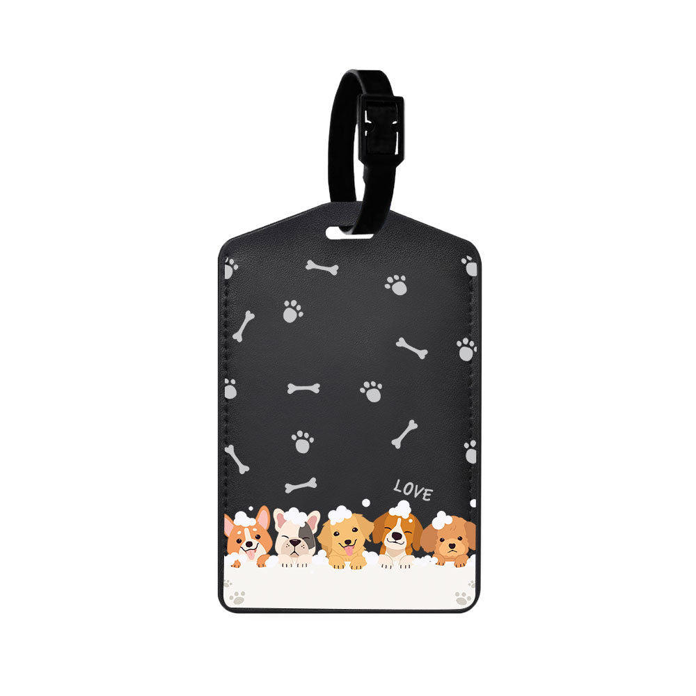 Vegan Leather Bag Tag - Ruff Family 2.0