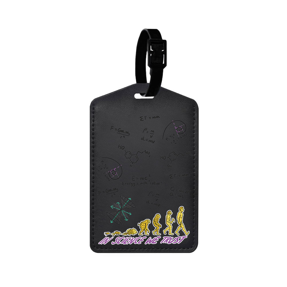 Vegan Leather Bag Tag - Science 1.0