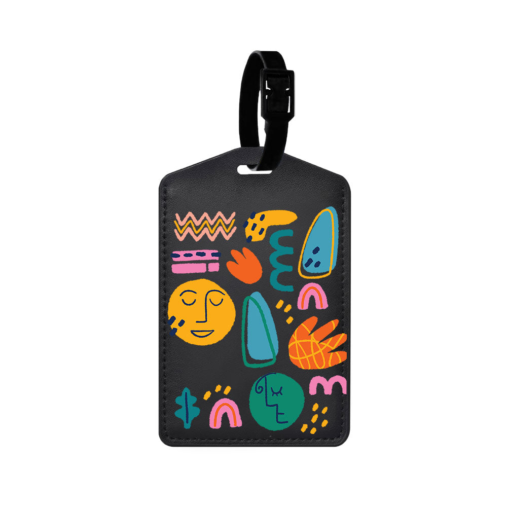 Vegan Leather Bag Tag - Silent Art