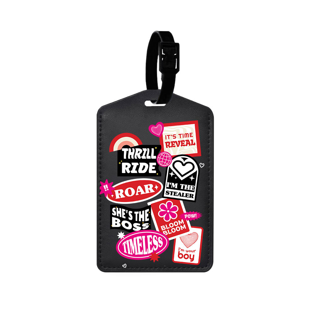 Vegan Leather Bag Tag - The Boyz Song Sticker Pack