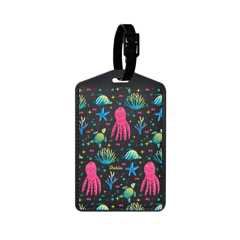 Vegan Leather Bag Tag - Underwater Dreams 2.0