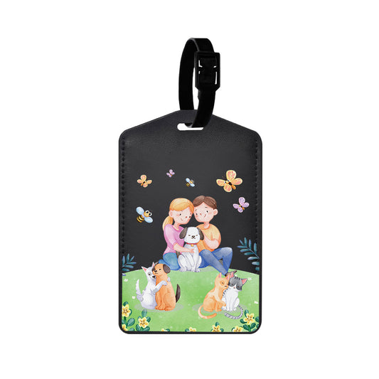 Vegan Leather Bag Tag - Adorable Animals