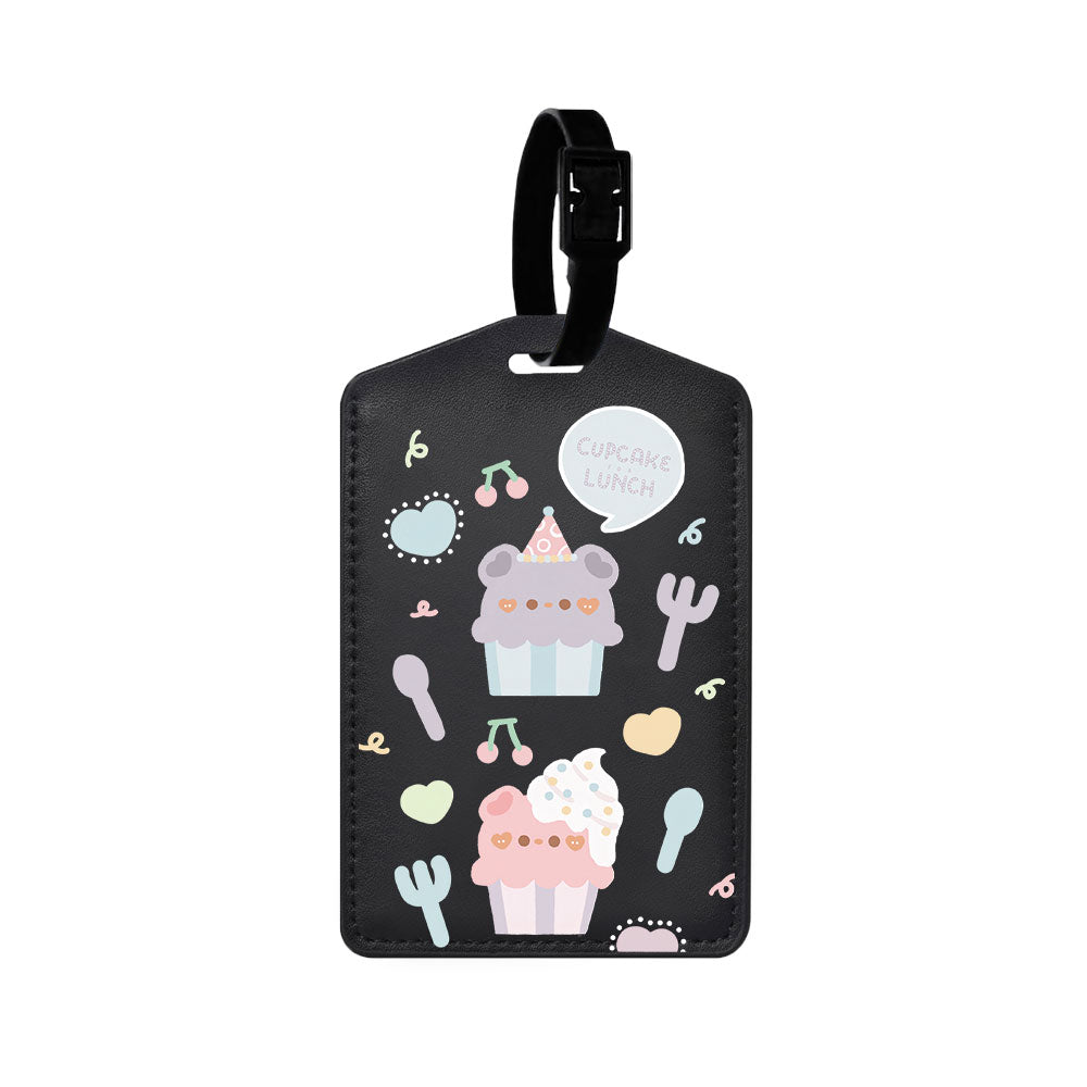 Vegan Leather Bag Tag - Cupcake