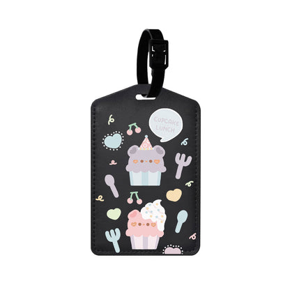 Vegan Leather Bag Tag - Cupcake