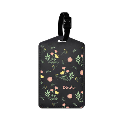 Vegan Leather Bag Tag - Dandelion