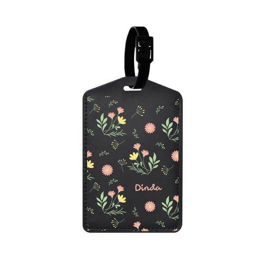 Vegan Leather Bag Tag - Dandelion